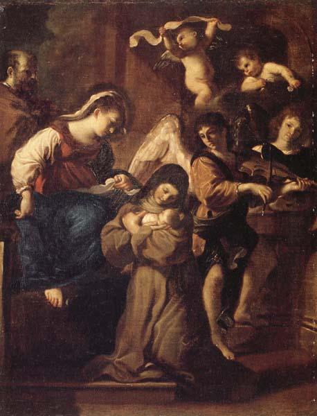 Giovanni Francesco Barbieri Called Il Guercino The Vistion of St.Francesca Romana France oil painting art
